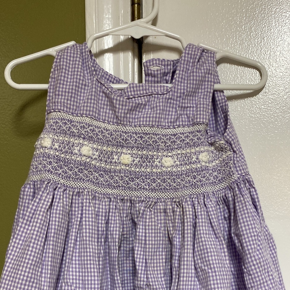Strasburg Lavender Smocked Dress with Bloomers